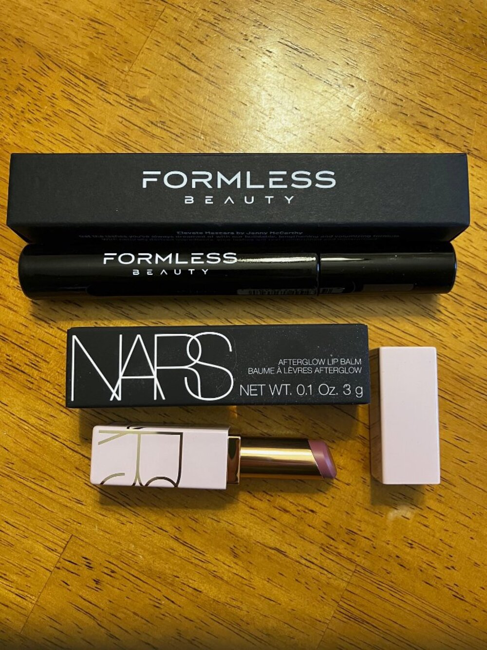 Formless Beauty Black Mascara & Nars Fast Lane Lip Balm